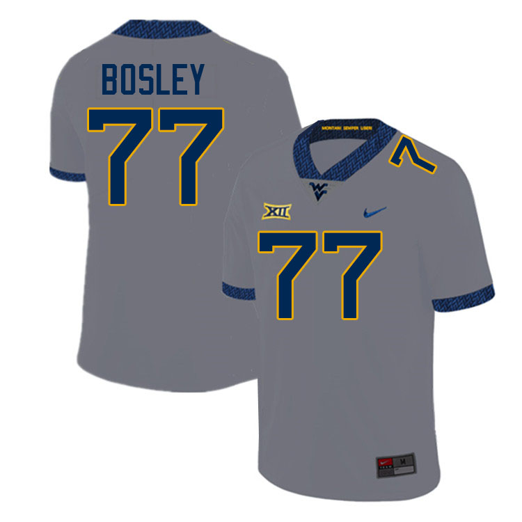 Bruce Bosley WVU Jersey,West Virginia Mountaineers #77 Bruce Bosley Jersey Youth College-Grey